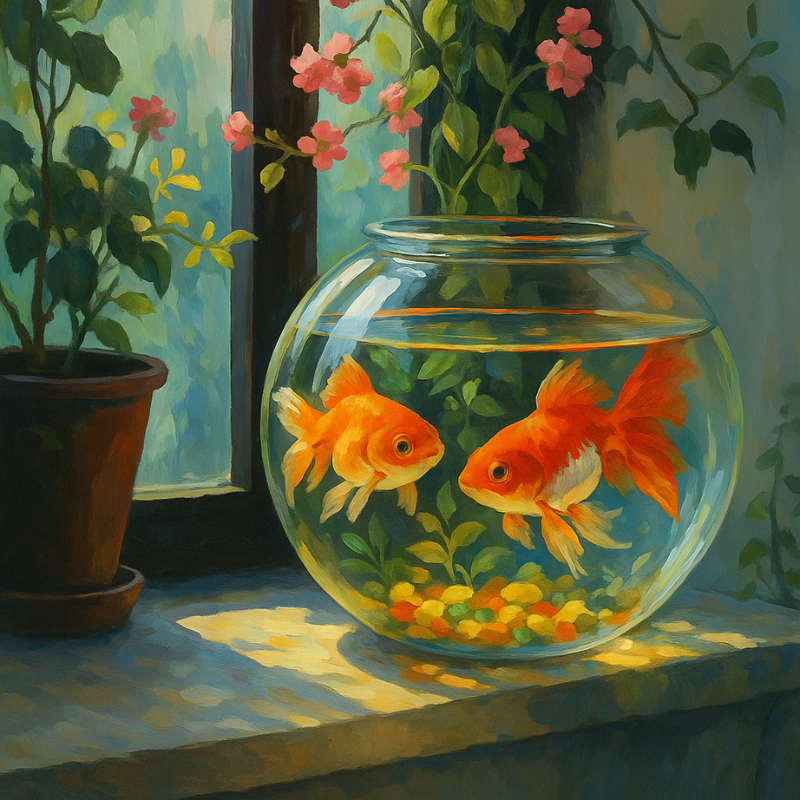 Kultakalakulho-Diamond Painting