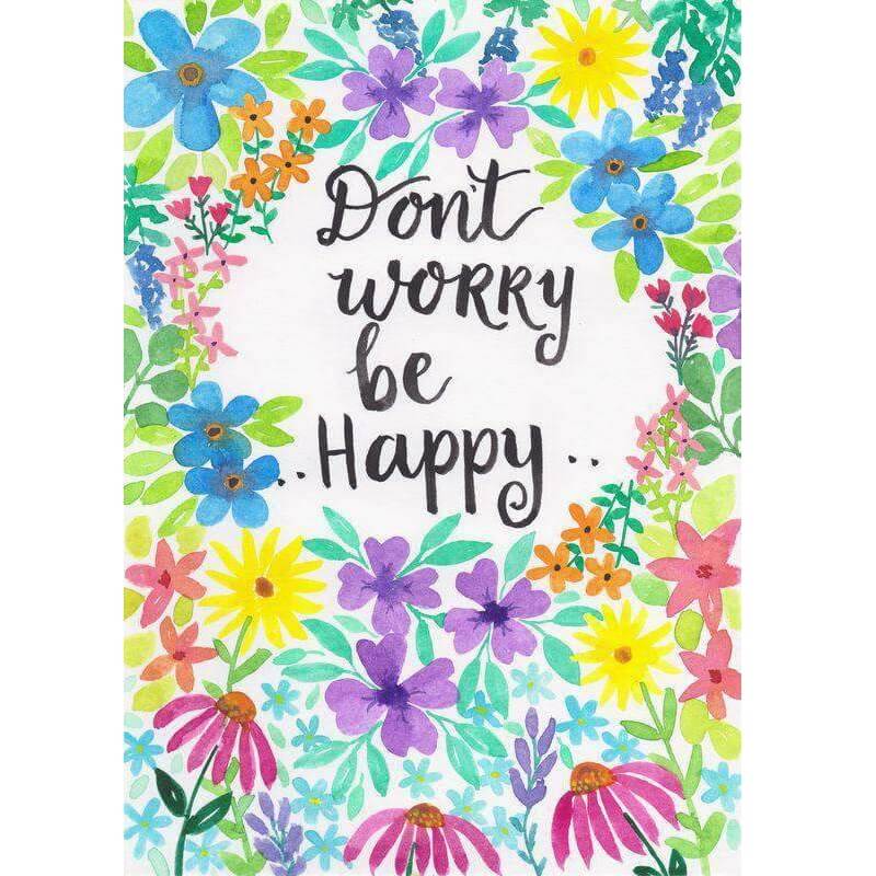 Don't worry be happy Diamond painting | Eigen foto | Dieren | Kopen | Dikke dames | Action | Nederland | Steentjes | Diamant | De Diamond Painter