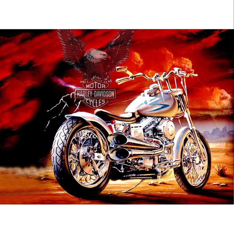 Harley Davidson Motor Diamond painting | Eigen foto | Dieren | Kopen | Dikke dames | Action | Nederland | Steentjes | Diamant | De Diamond Painter