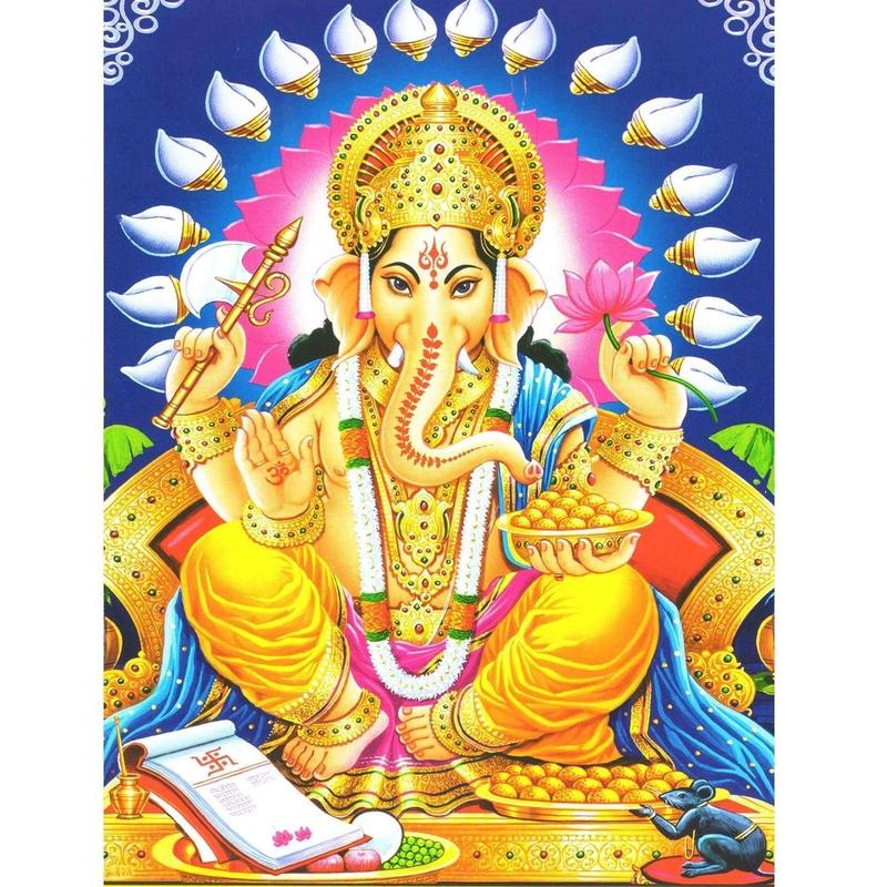 Lord Ganesha 5 Diamond painting | Eigen foto | Dieren | Kopen | Dikke dames | Action | Nederland | Steentjes | Diamant | De Diamond Painter